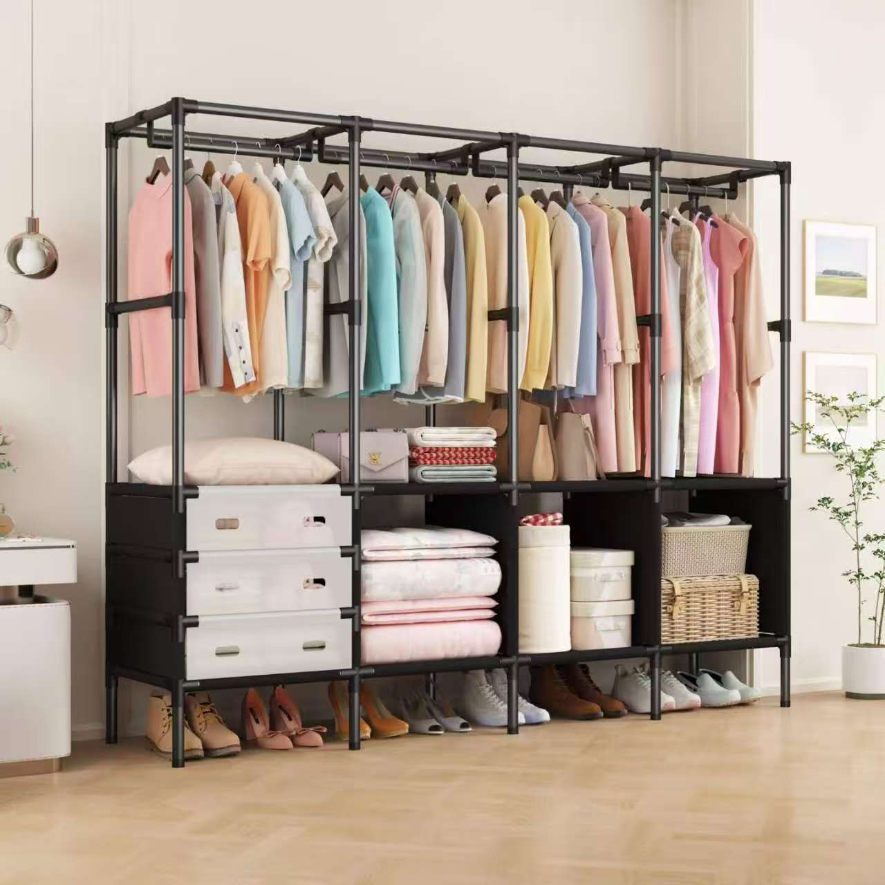 Rangement en metalique ouvert